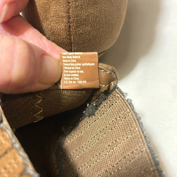 American Eagle Shanna Chelsea Ankle Boot Cognac Slip On Faux Suede Women’s 7 - Picture 6 of 10